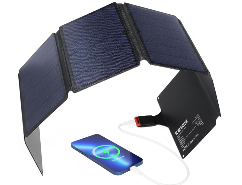 EcoGreen 56W Solar Phone Charger – Portable Solar Panel for Camping