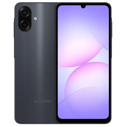 Samsung Galaxy A07 Black - Front and Back View