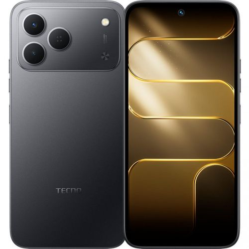 Tecno Spark 50 Black - Front and Back View