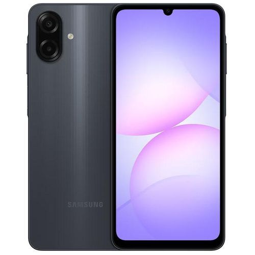 Samsung Galaxy A07 Black - Front and Back View