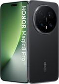 HONOR Magic8 Pro Black - Front and Back View with Green Display