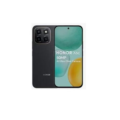 Honor X6C Midnight Black - Front and Back View