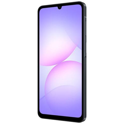 Samsung Galaxy A07 Black - Side Front Angle View