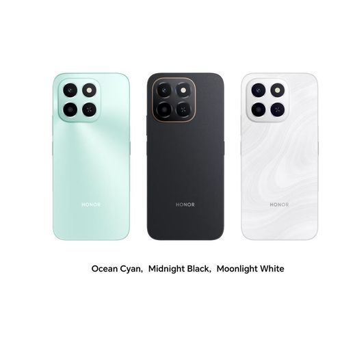 Honor X6C - Ocean Cyan, Midnight Black, Moonlight White Colors